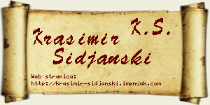 Krasimir Šiđanski vizit kartica